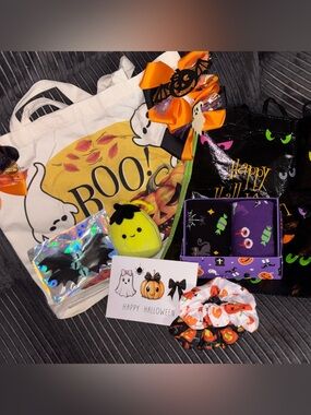 Halloween Accessory Set - Orange & Purple